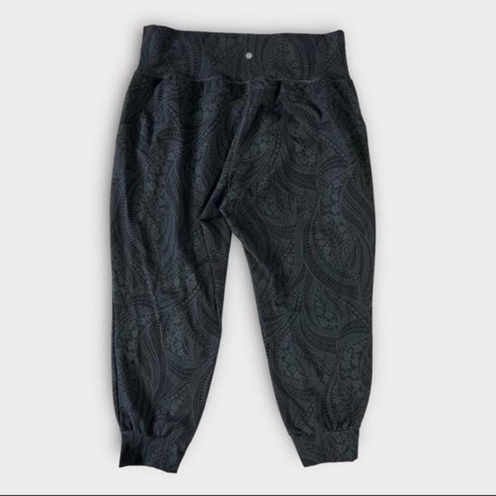 Athleta Salutation Black And Gray Textured Patterned Joggers Size 2XL - Picture 3 of 4